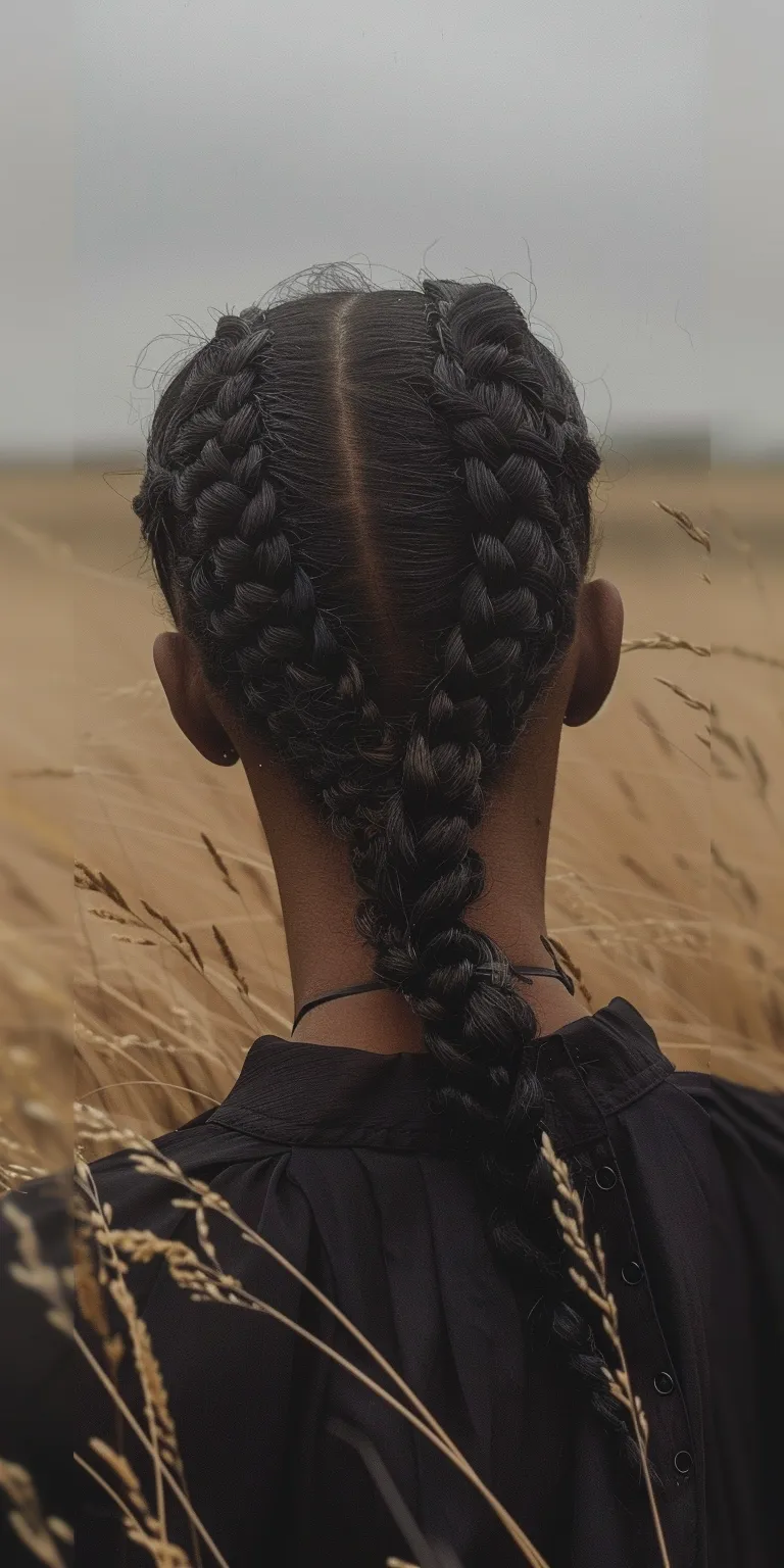 side braid hairstyle Milkmaid braid, Cornrows, Braid, French twist