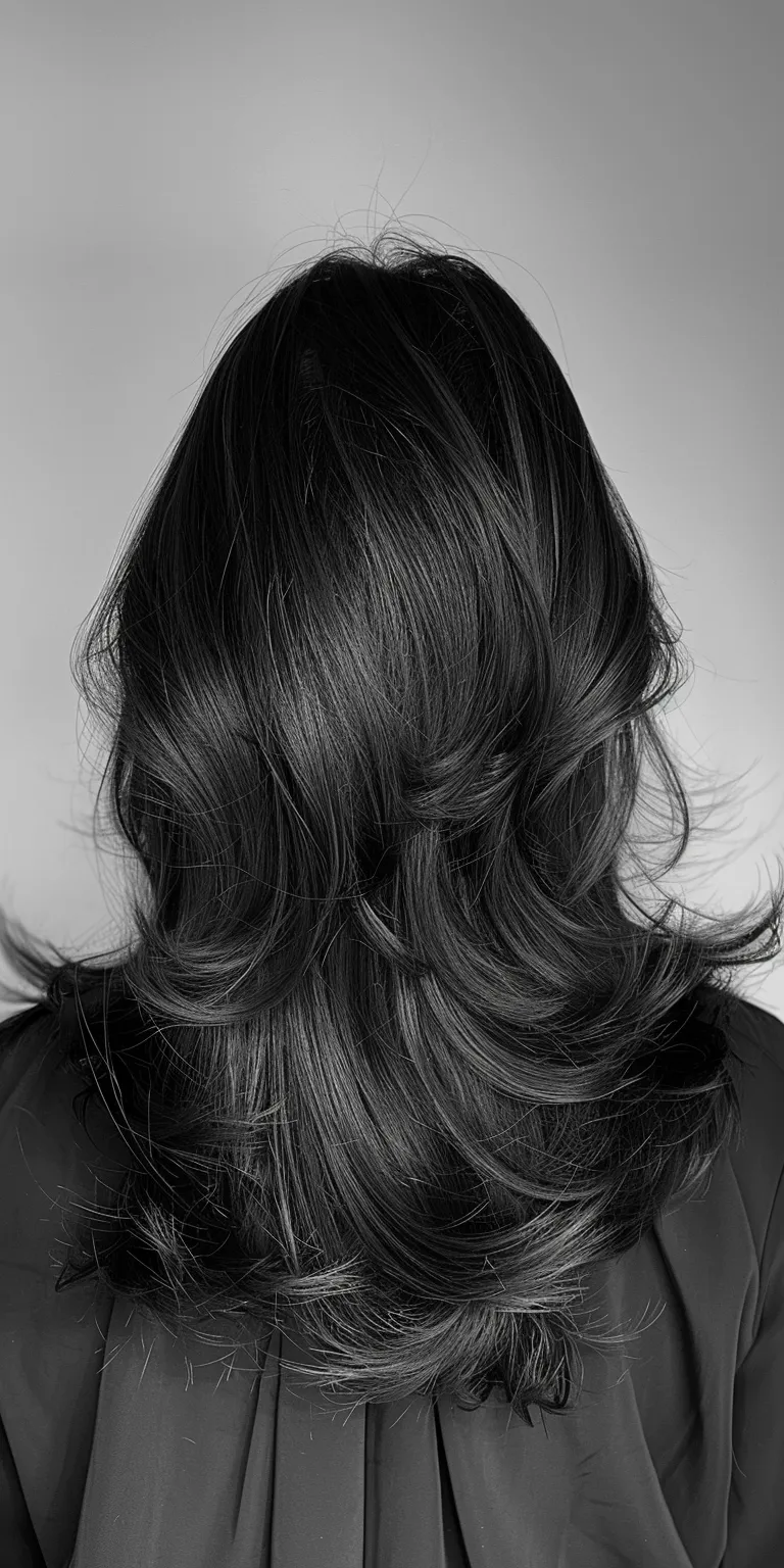 layered hair styles Asymmetric cut, Layered hair, Ringlets, Digital perm, Bob cut