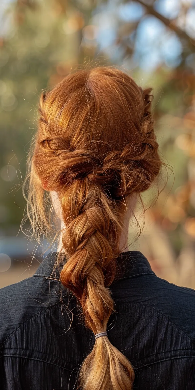 western hairstyle French braid, twist, Milkmaid Updo, Braid