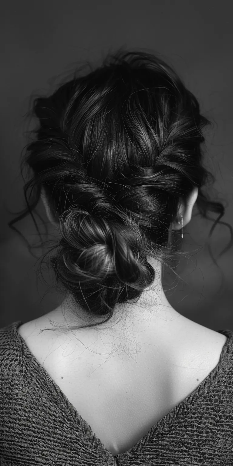 women hair styles Chignon, Updo, Milkmaid braid, French twist, braid