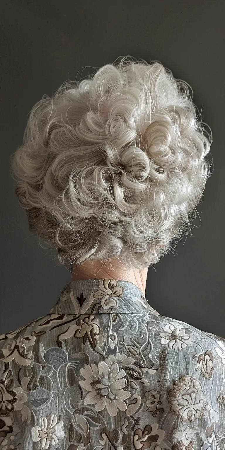 old lady hairstyles Digital perm, Updo, Historical Christian hairstyles, Bouffant, Feathered hair