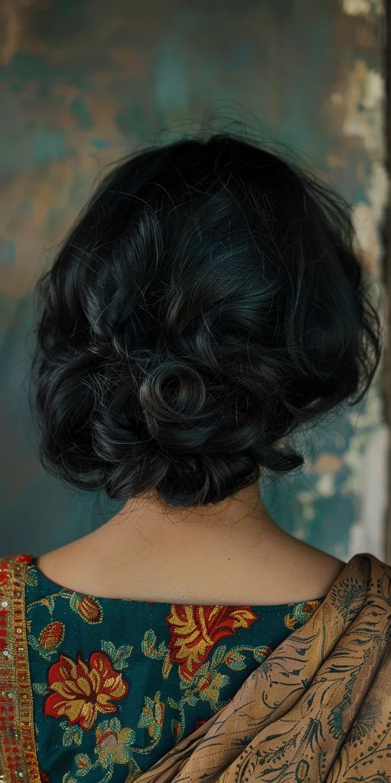 gentleman hairstyle Milkmaid braid, Finger wave, Updo, Chignon, Digital perm