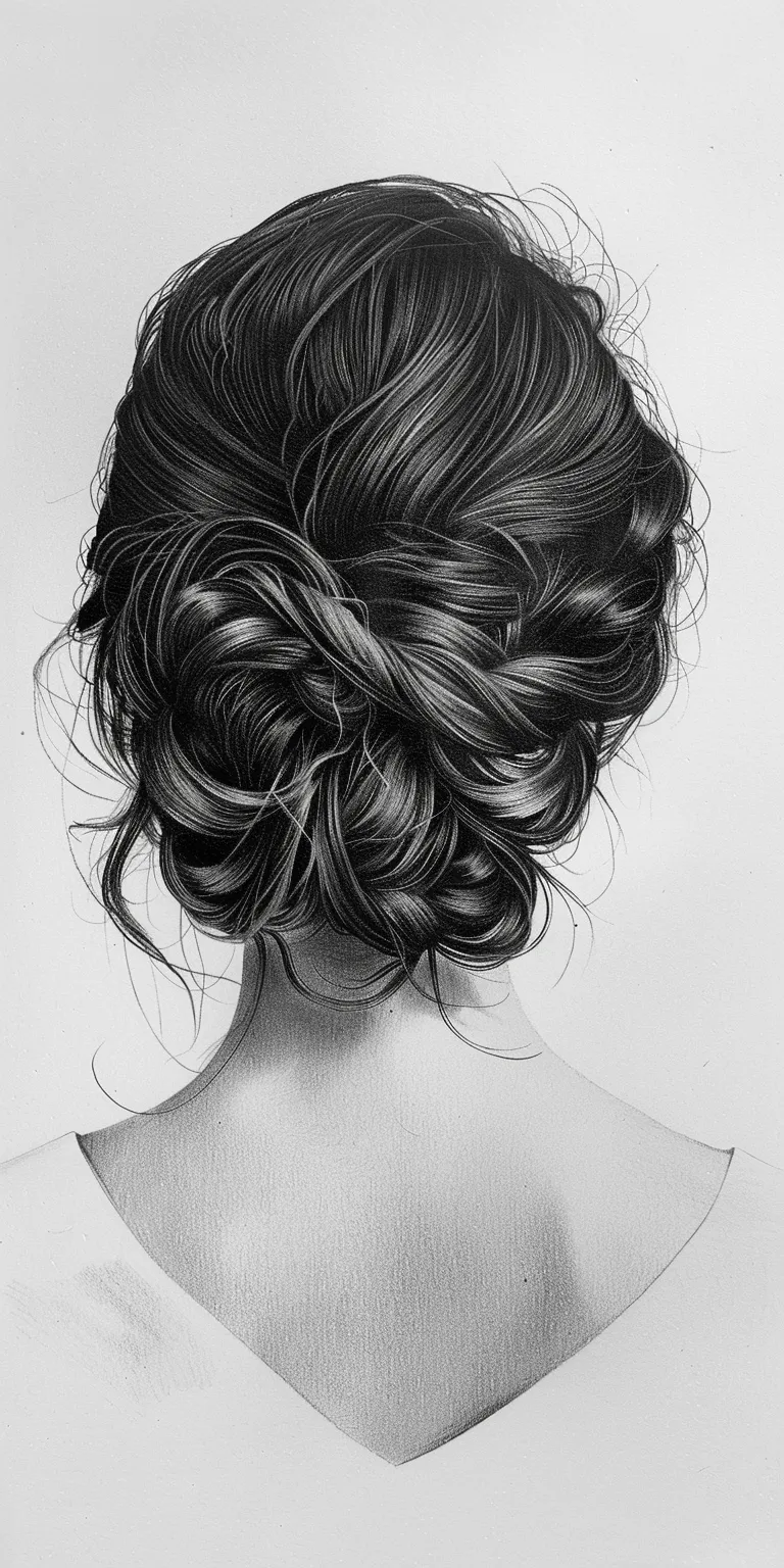 alt hairstyles Chignon, Updo, French twist, Milkmaid braid, braid