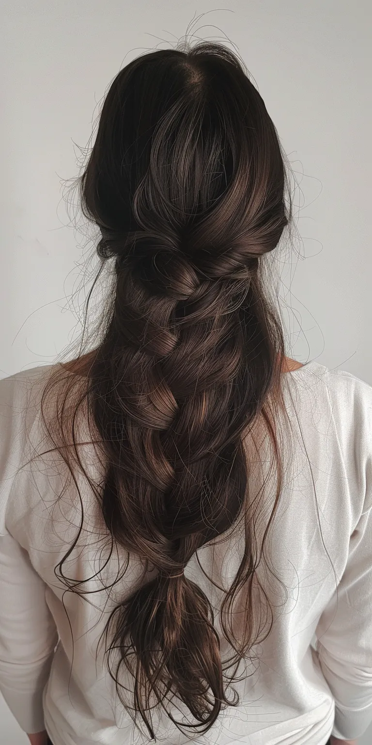 hairstyle for round chubby face French braid, Waterfall braids, twist, Braid, Updo