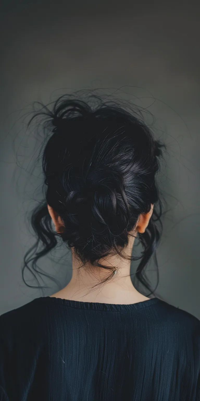 greasy hair styles Updo, Milkmaid braid, Chignon, Japanese women's hairstyles, Ballerina bun