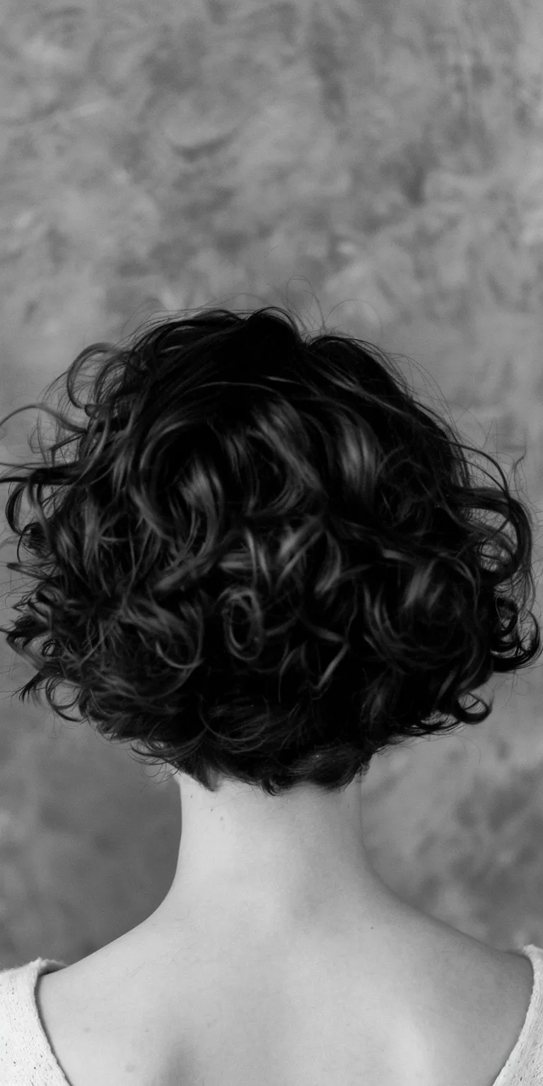 short curly hair styles Ringlets, Digital perm, Curly hair, Asymmetric cut, Kiss curl