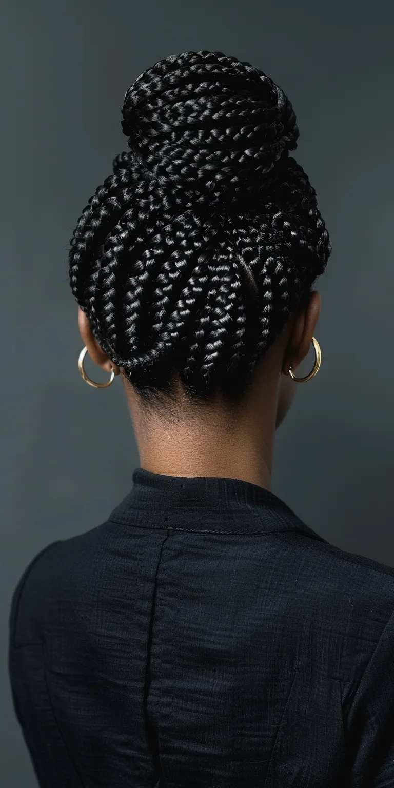 small knotless braids French twist, Hair twists, Crochet braids, Asymmetric cut, Finger wave