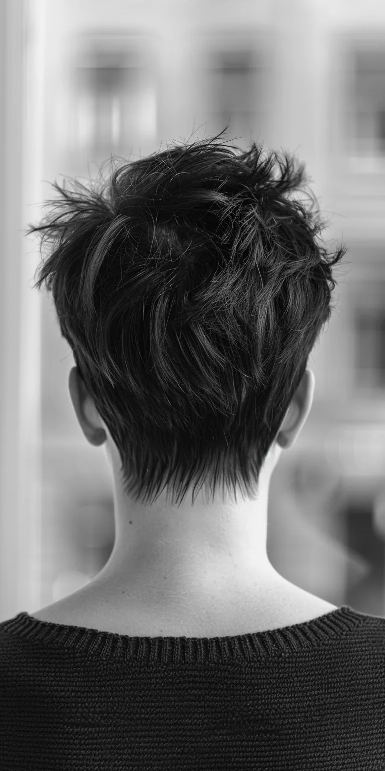 short haircuts for round faces Asymmetric cut, Pixie Short brush Pompadour, Chignon