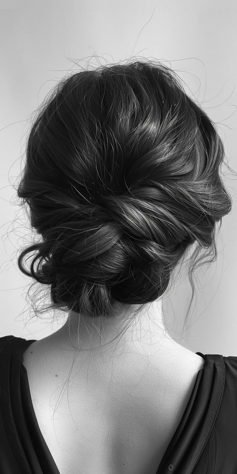 hair style for chubby face Chignon, Updo, French twist, braid, Milkmaid braid