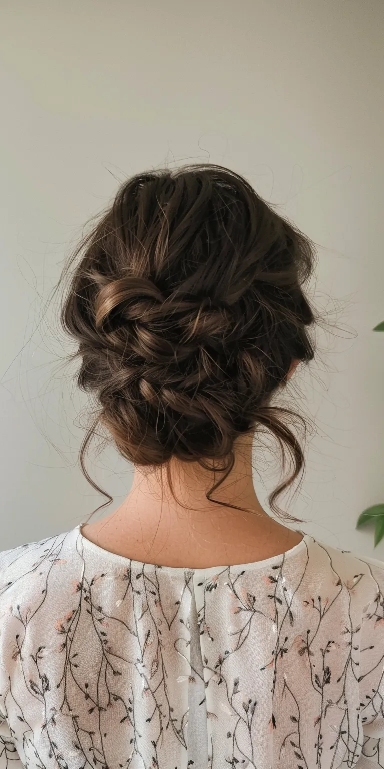 hairstyles for thin hair Waterfall braids, Updo, Milkmaid braid, French twist