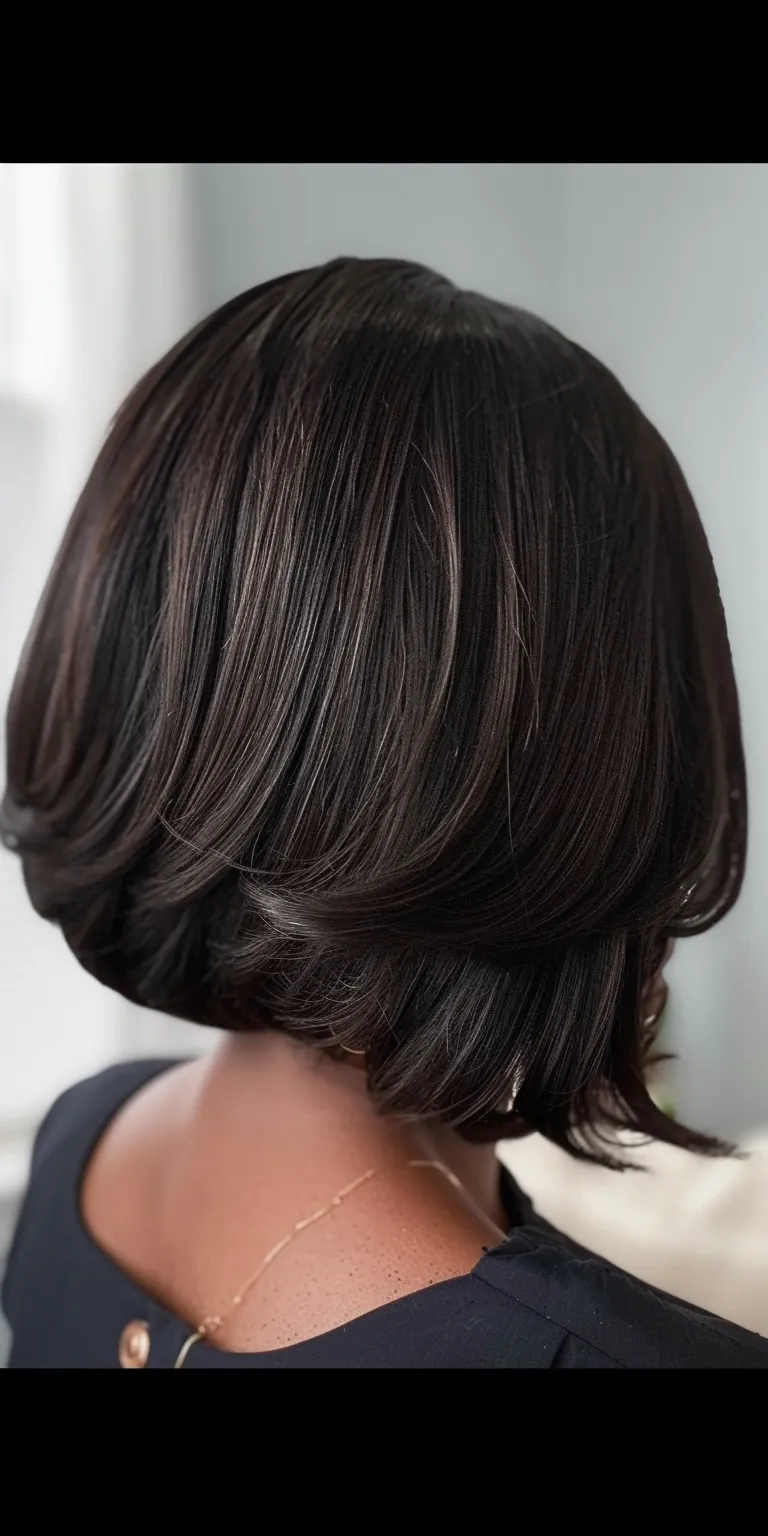 short bob hairstyles Asymmetric cut, Bob Finger wave, Layered hair, Chignon