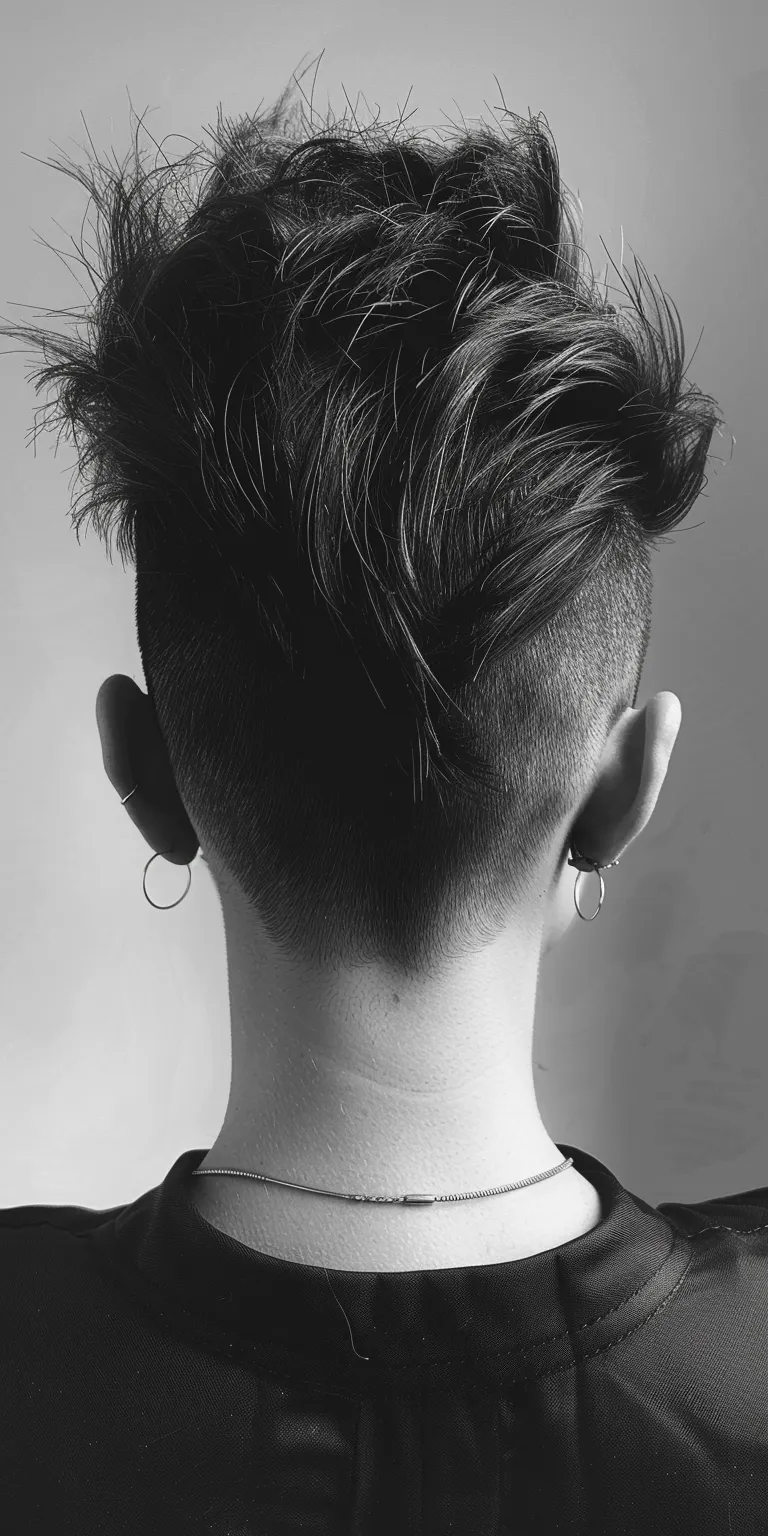 undercut hairstyle Mohawk, Short brush cut, Pompadour, back and sides, Asymmetric cut