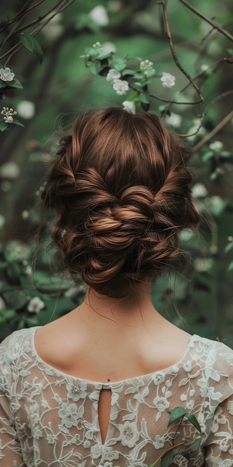 aesthetic hairstyles Updo, Milkmaid braid, Chignon, French twist, braid