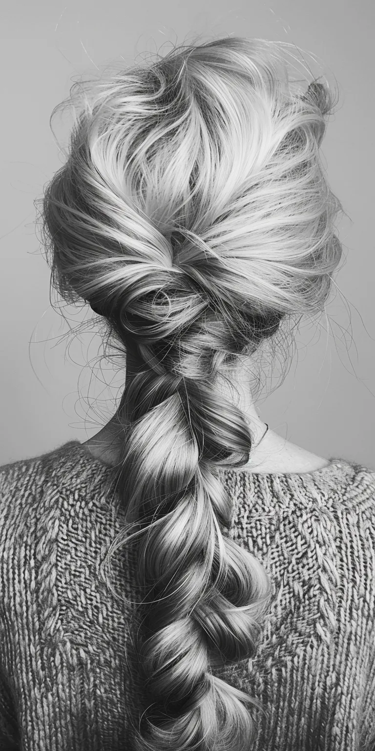 hair styles for older ladies Chignon, French braid, twist, Braid, Waterfall braids