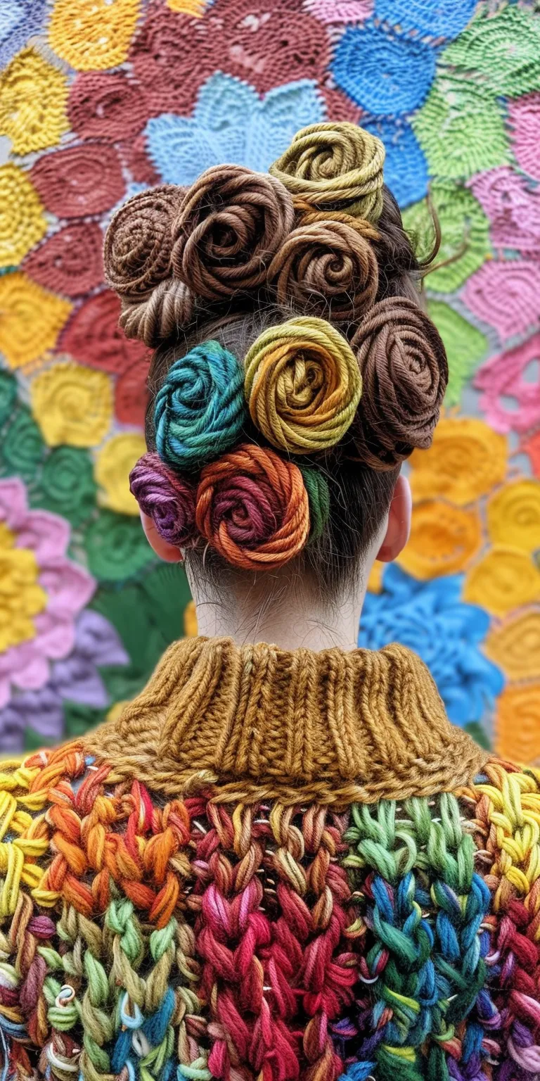 crochet hair styles Updo, Japanese women's hairstyles, Pompadour, French twist, Digital perm