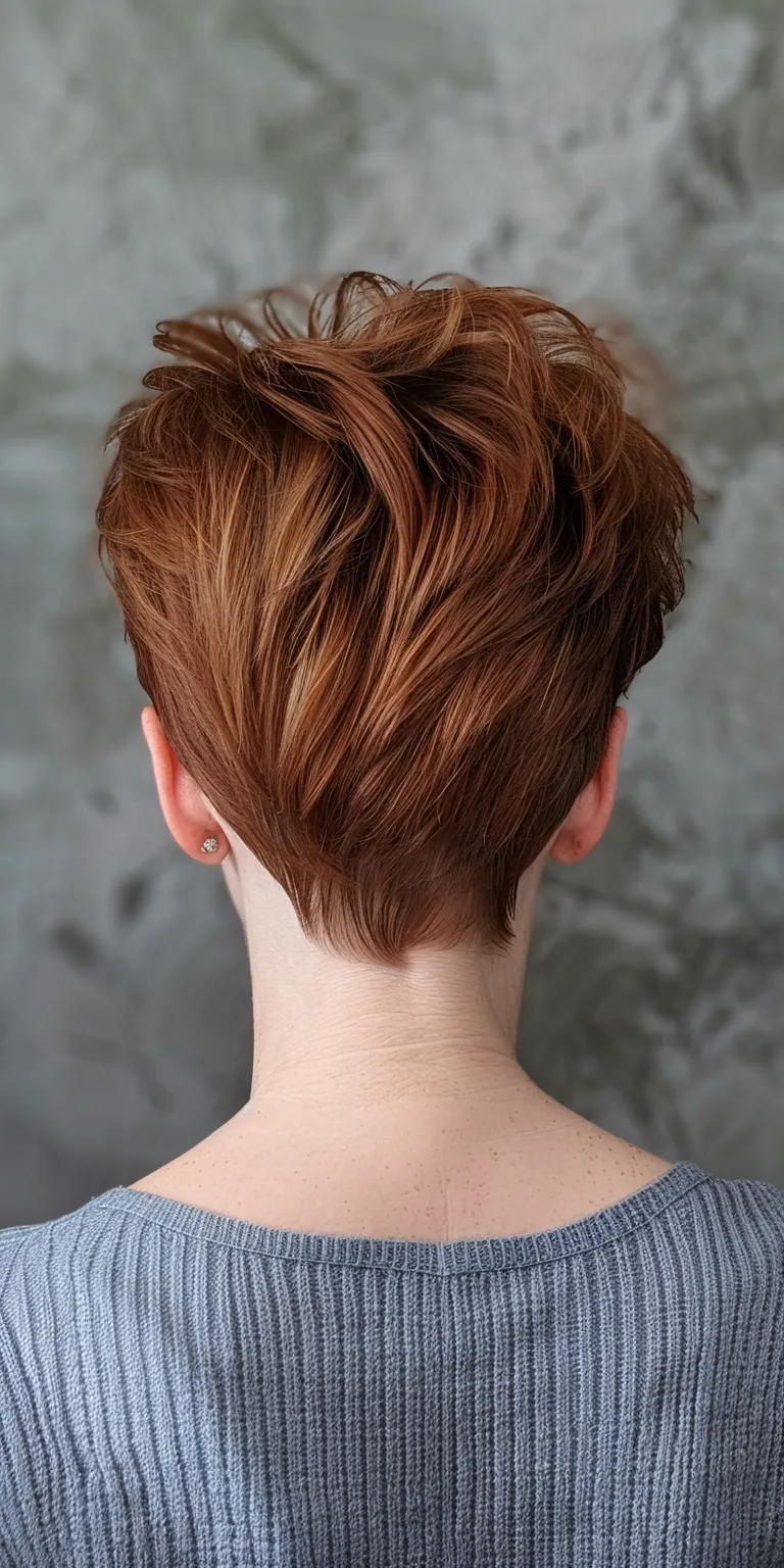 short hairstyles for round faces Asymmetric cut, Pixie French twist, Chignon, Pompadour