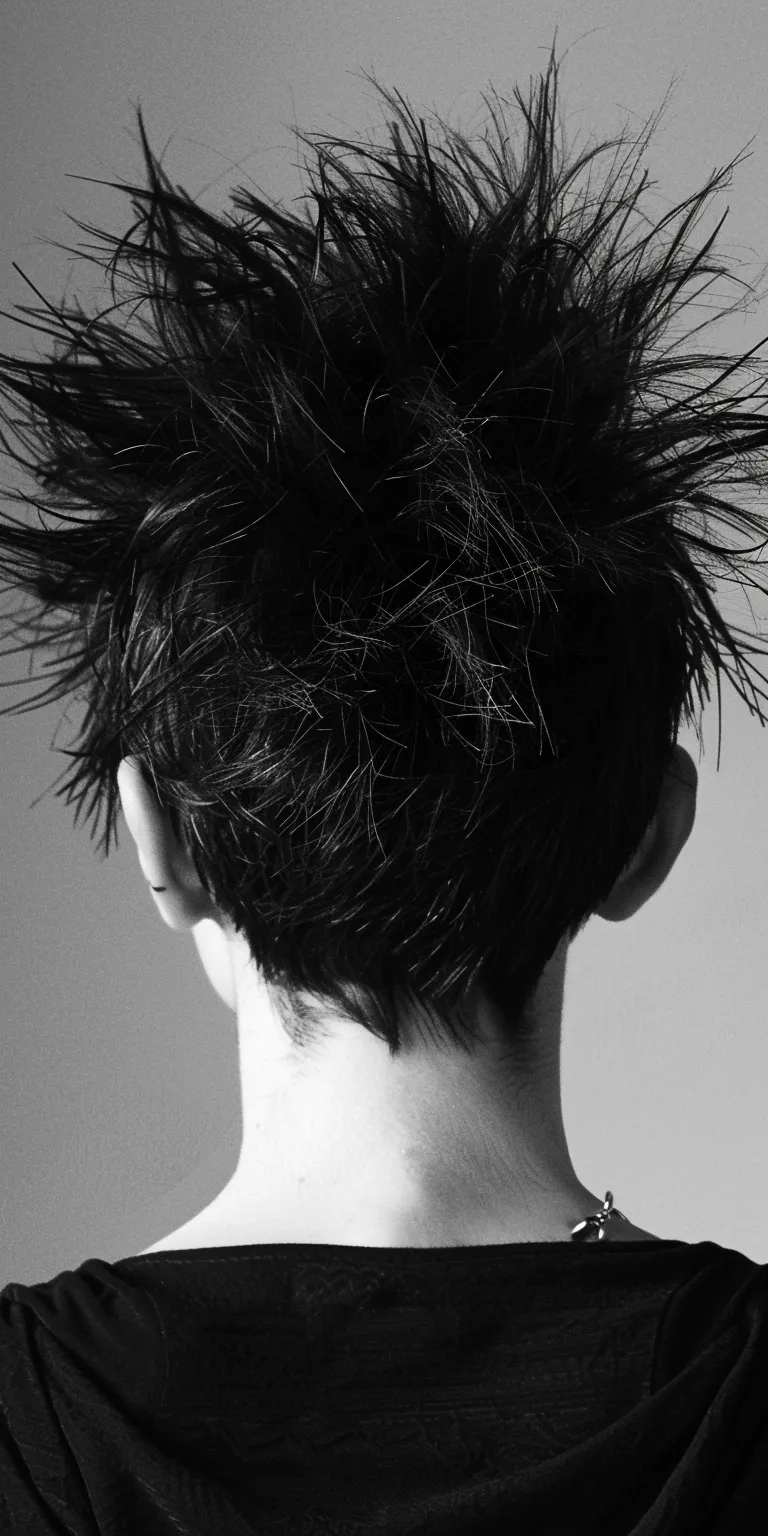 spiky hairstyle Asymmetric cut, Feathered hair, Chignon, Pompadour, Tonsure