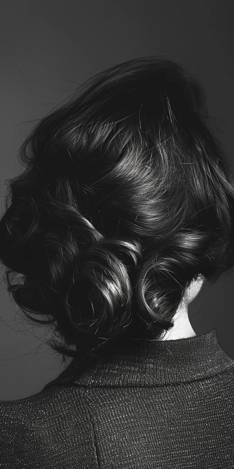 womens hair styles Chignon, Finger wave, Ringlets, Updo, Milkmaid braid