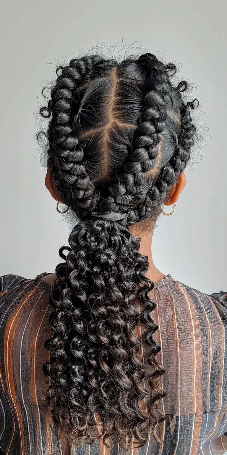 goddess box braids Waterfall braids, French twist, Hair twists, braid, Milkmaid braid