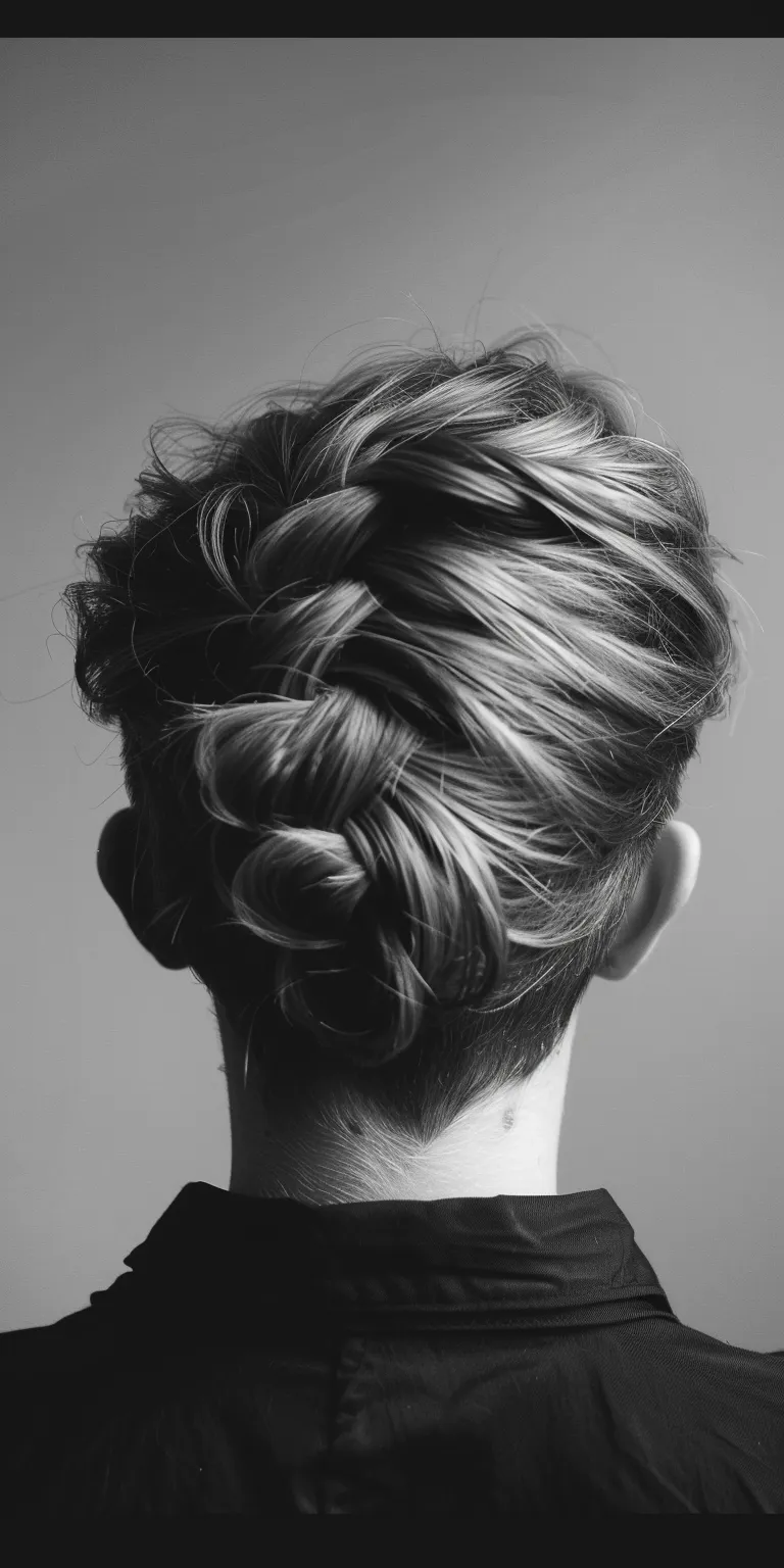 masculine haircuts Chignon, Updo, French twist, Milkmaid braid, braid