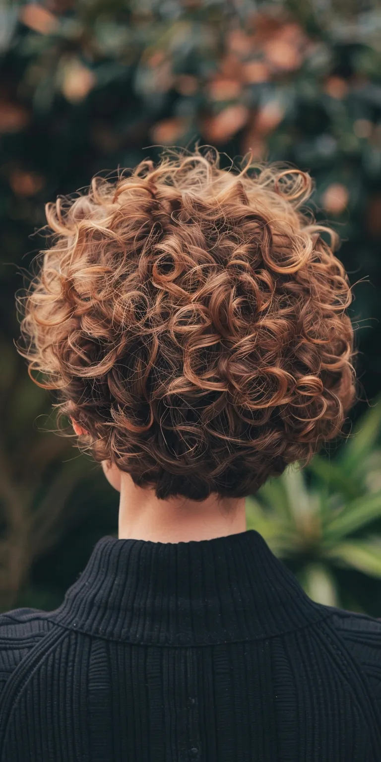 short feminine haircuts Digital perm, Ringlets, Curly hair, Layered Asymmetric cut