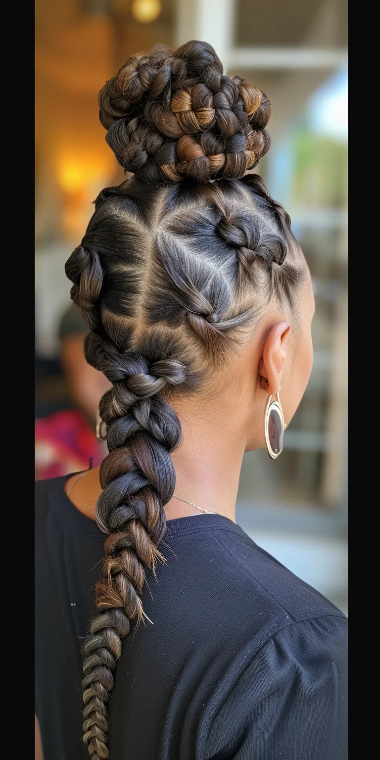 mohawk braids French twist, braid, Waterfall braids, Braid, Hair twists