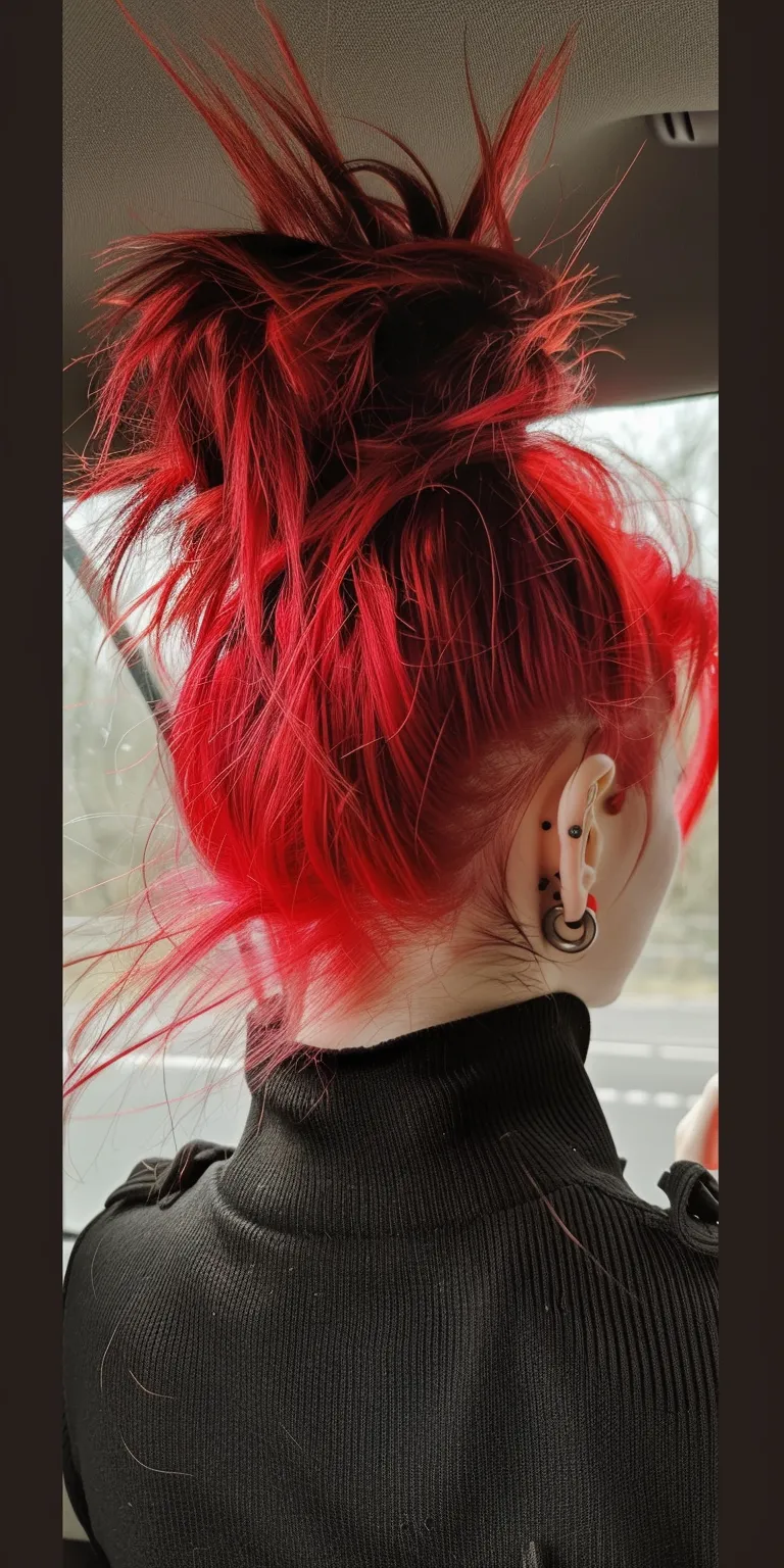 emo hairstyle Mohawk, Pigtail, Updo, Feathered hair, Asymmetric cut