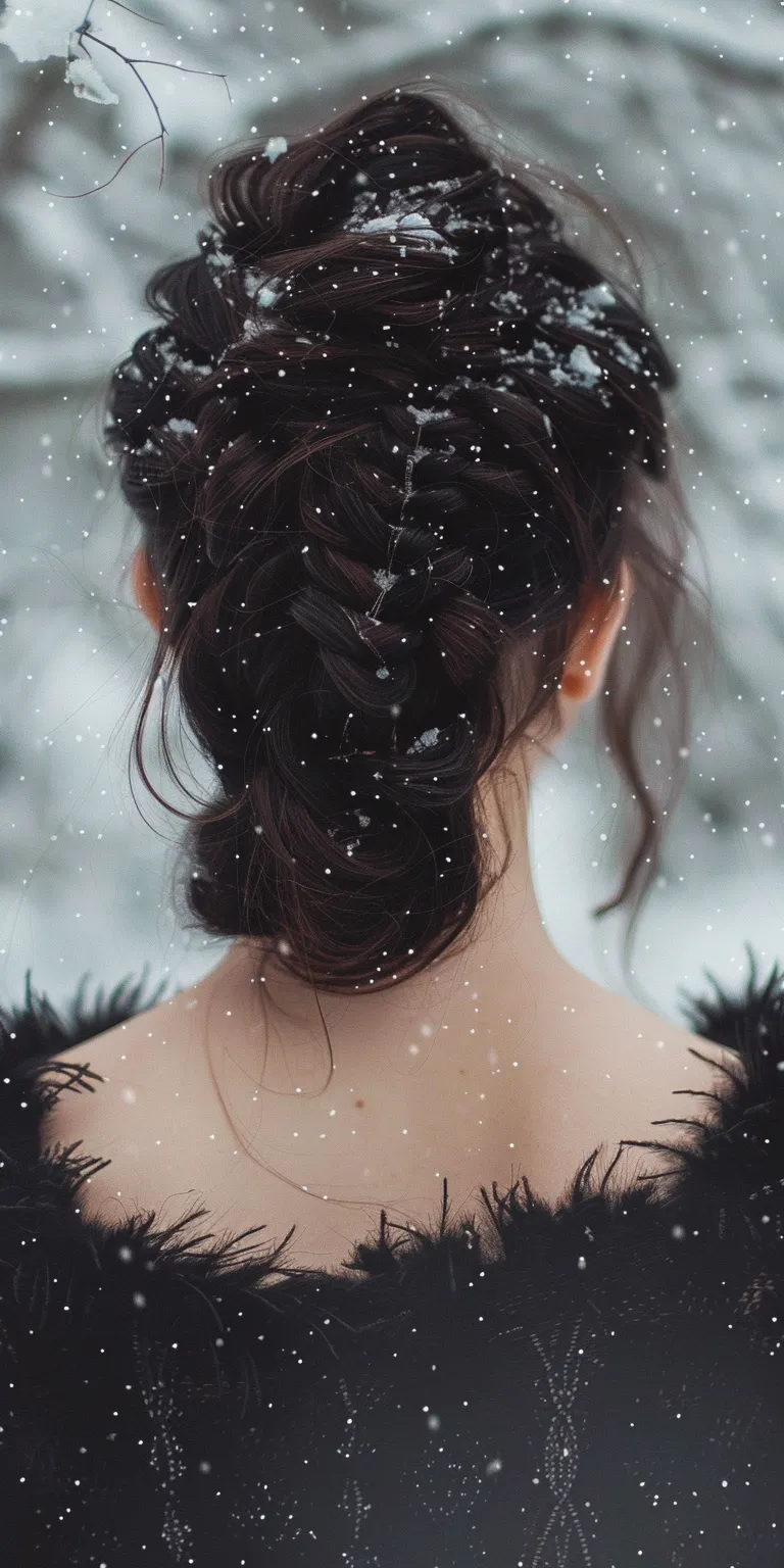 christmas hairstyles Waterfall braids, Updo, French braid, Milkmaid Boho braids