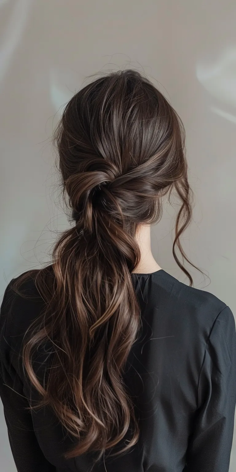 easy hairstyles for long hair Updo, Chignon, French twist, Layered hair, braid