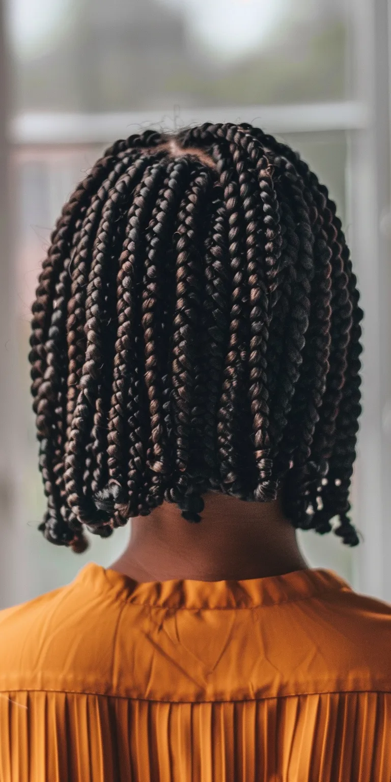 short box braids Hair twists, Crochet braids, Stacked bob, Waterfall Boho