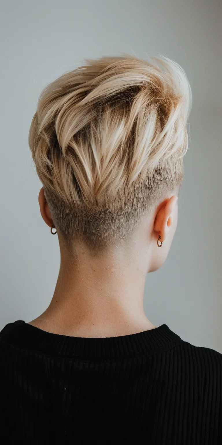 short blonde hairstyles Asymmetric cut, Pompadour, French twist, Short brush Pixie cut