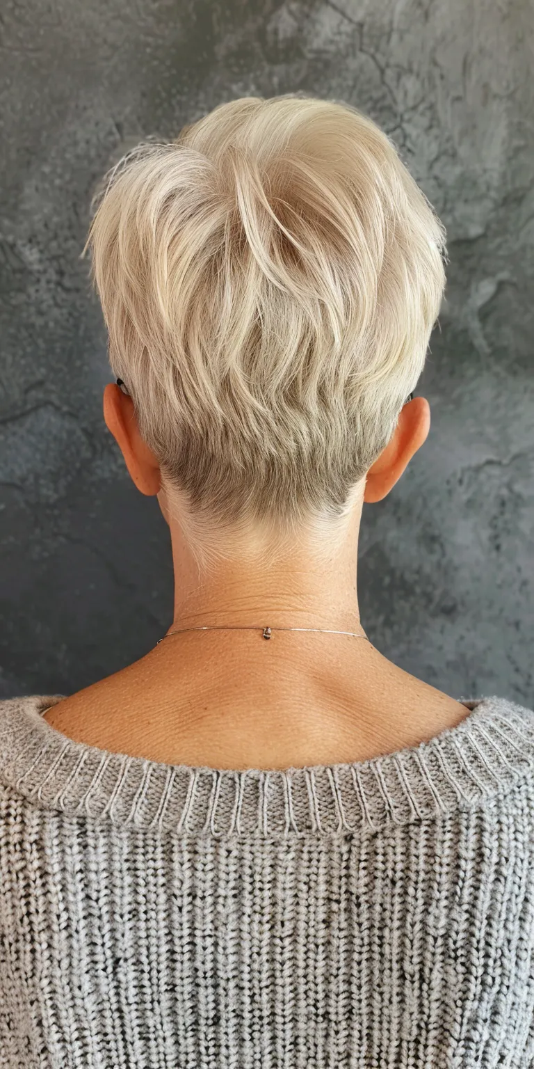 pixie haircuts Asymmetric cut, Short brush Butterfly haircut, Pixie Tonsure