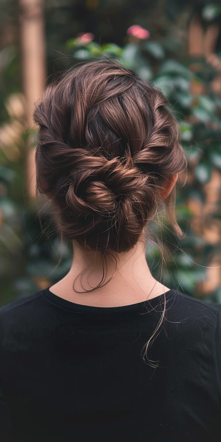 cute hairstyles Updo, Chignon, French twist, Milkmaid braid, braid