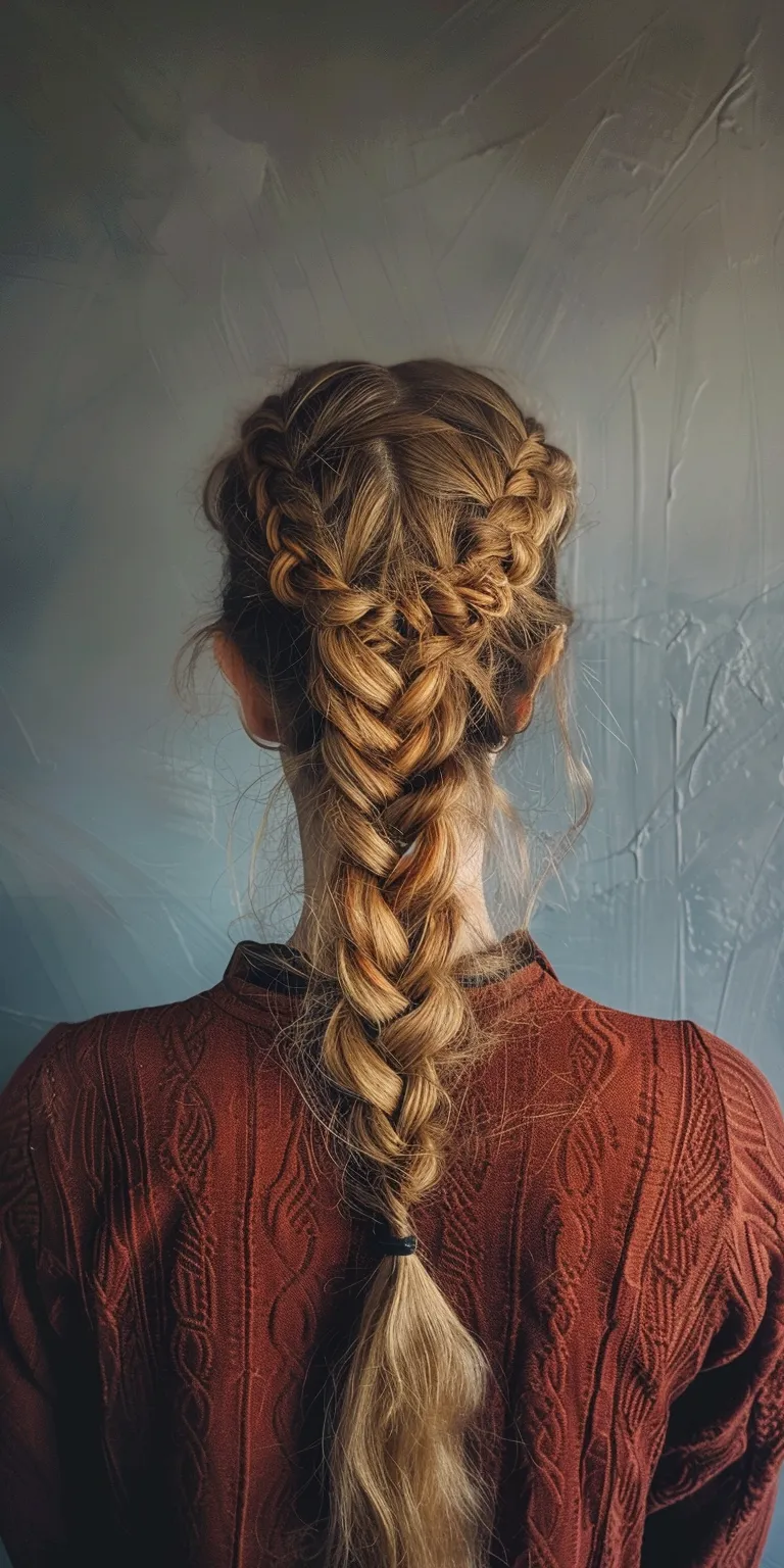 knotless bohemian braids French braid, Waterfall braids, Braid, Boho Milkmaid braid