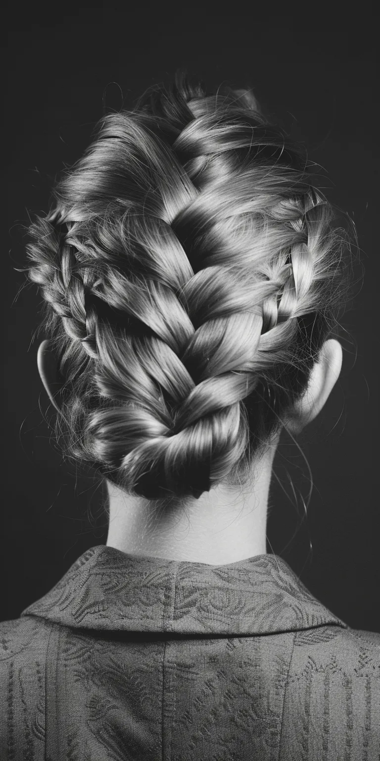 vcut hair style French braid, Waterfall braids, Milkmaid Braid, Chignon