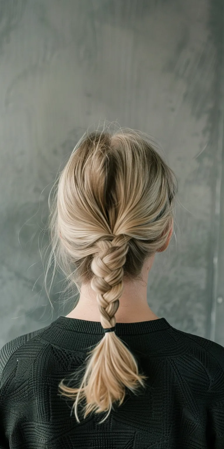 hair styles and colors French braid, Braid, Chignon, Updo, Waterfall braids