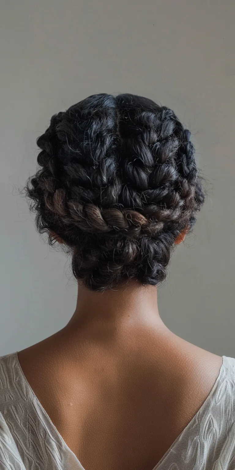 4c hairstyles Waterfall braids, Milkmaid braid, Updo, French twist, braid