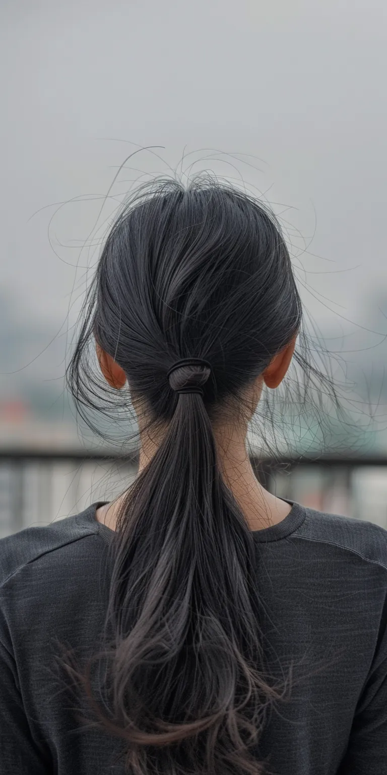 asian hairstyles Japanese women's hairstyles, Ponytail, Pigtail, Layered hair, Updo