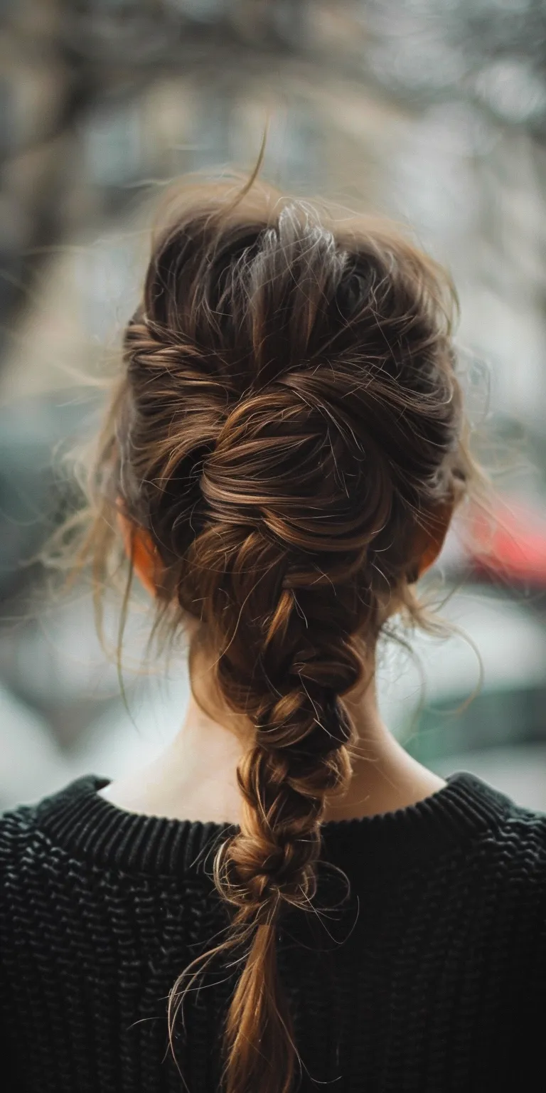 tomboy hairstyle Chignon, French braid, Updo, twist, Braid