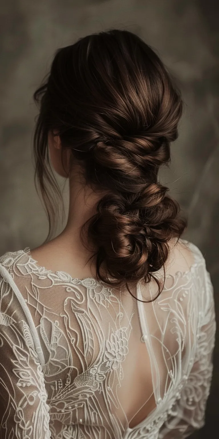 wedding hairstyles Waterfall braids, French braid, Milkmaid Updo, Braid