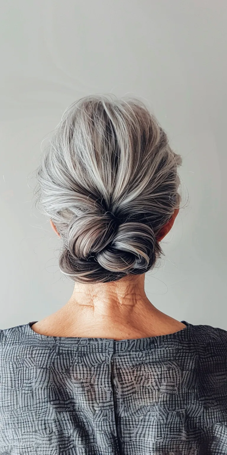 hairdos for older women Updo, Chignon, French twist, Milkmaid braid, Ballerina bun