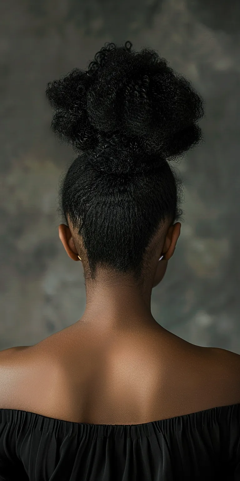 ball hairstyles Kinky hair, Afro puffs, Chignon, Updo, Pompadour