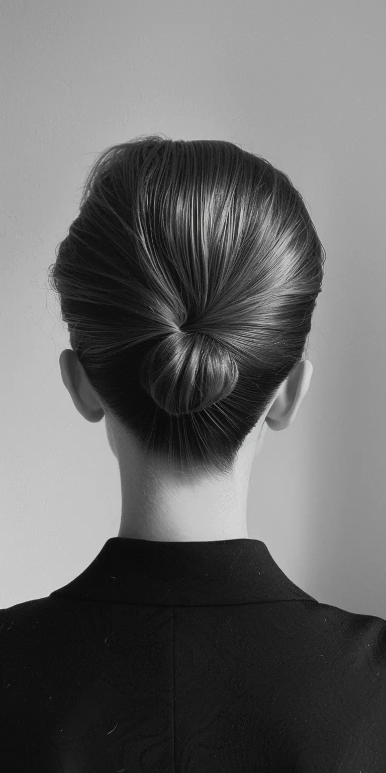 slick back Chignon, Updo, French twist, Ballerina bun, Asymmetric cut