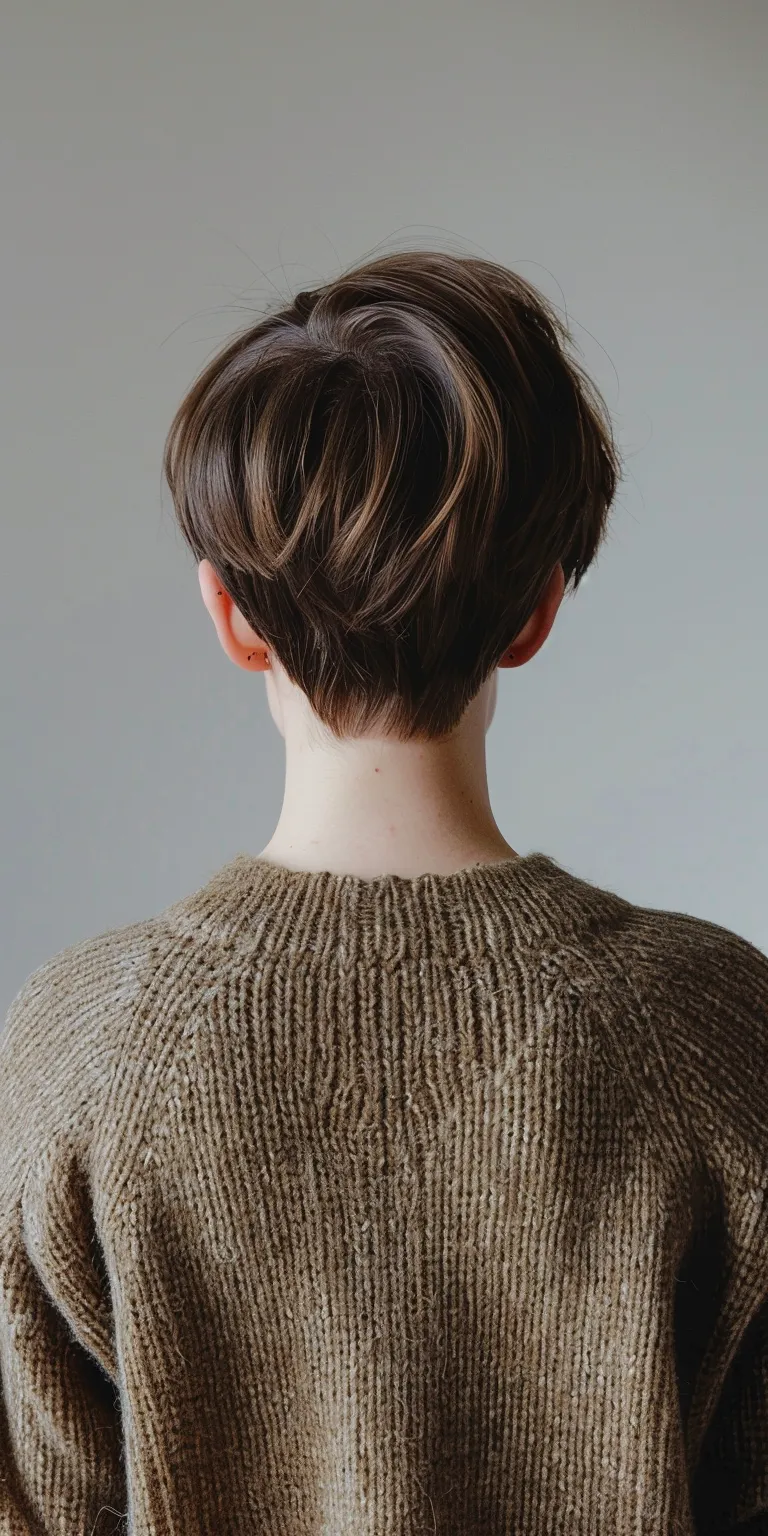 medium short haircuts Asymmetric cut, Chignon, Short brush Pixie Layered hair