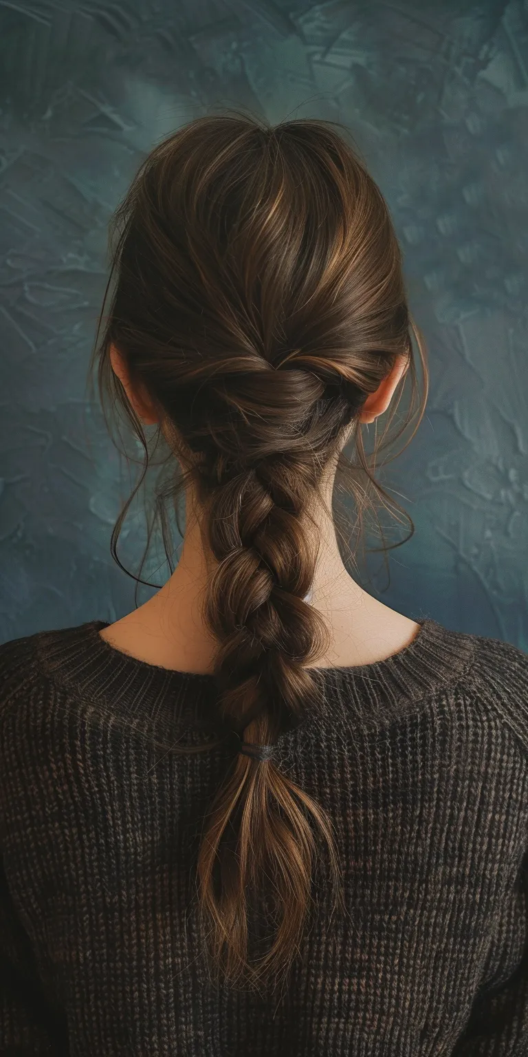 half ponytail French braid, Braid, Waterfall braids, Milkmaid Boho braids