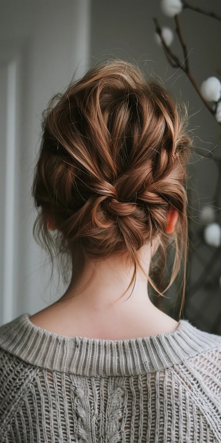 cute hairstyles Chignon, Updo, French braid, twist, Braid