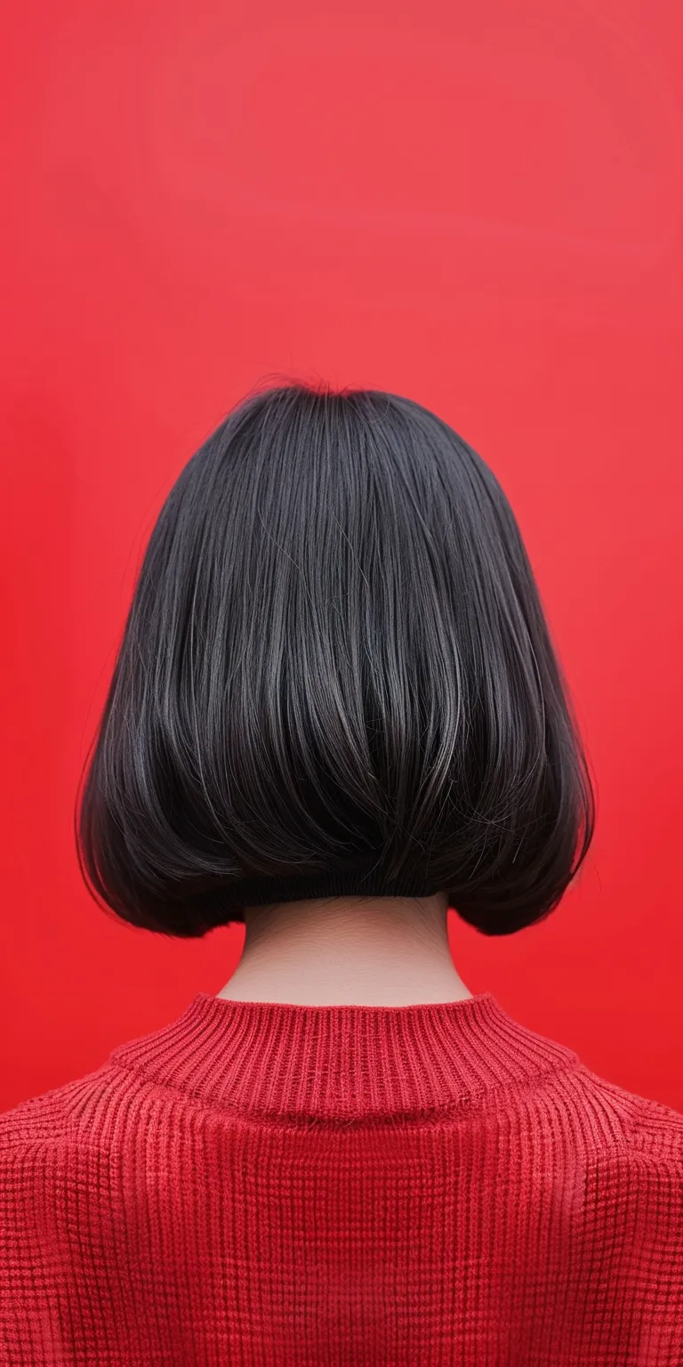 bob hair styles Asymmetric cut, Bob Japanese women's hairstyles, Short brush Digital perm