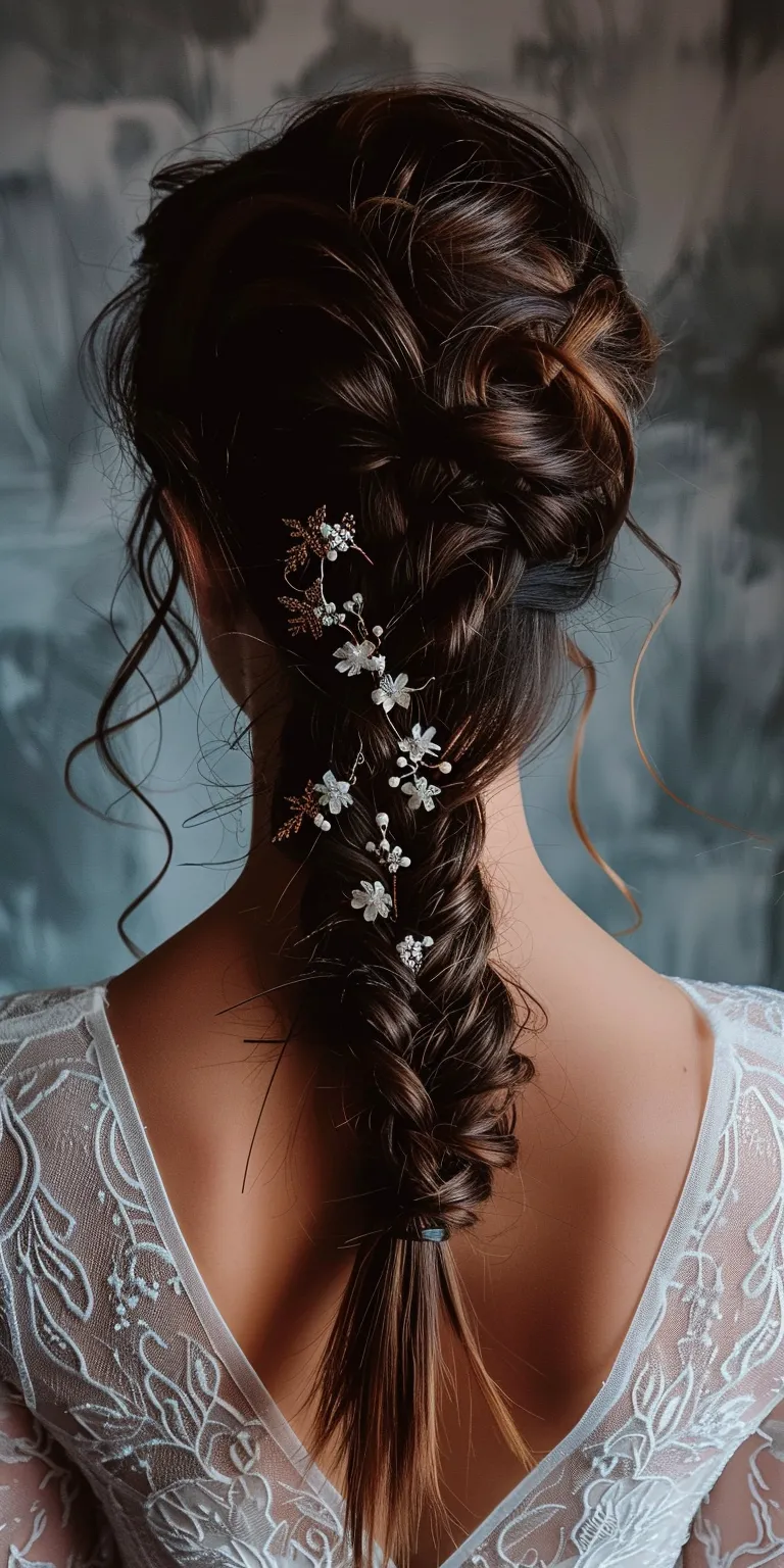 hair clip styles Waterfall braids, Boho Braid, French braid, Updo