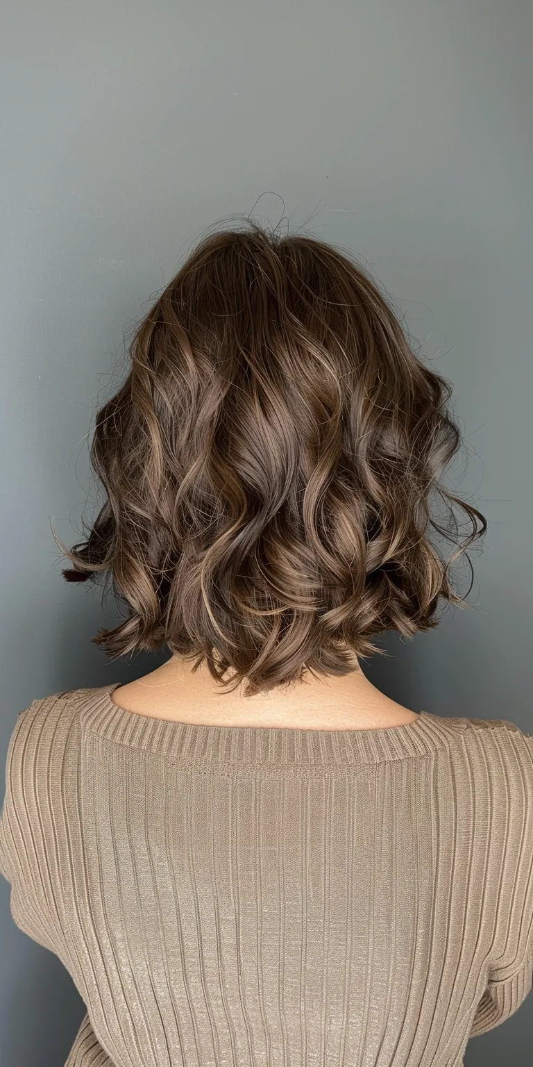 cute medium haircuts Digital perm, Layered hair, Asymmetric cut, Professional Stacked bob