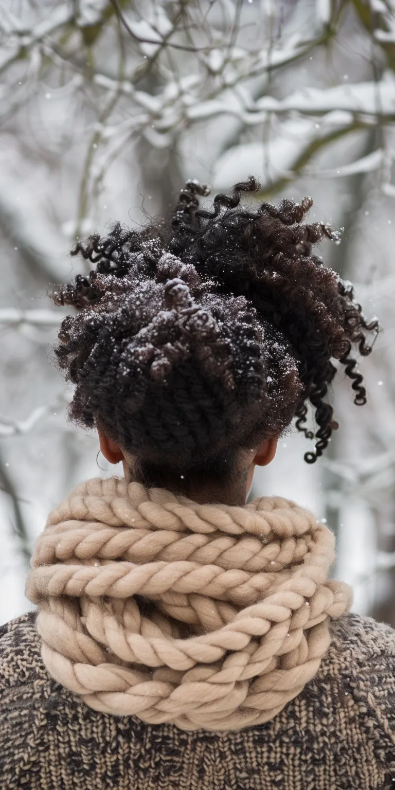 winter hairstyles Afro puffs, Kinky hair, Crochet braids, Hair twists, Layered hair